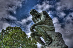 Le Penseur in the summer (HDR)